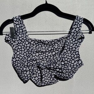 Mikoh Navy and White Floral Bikini